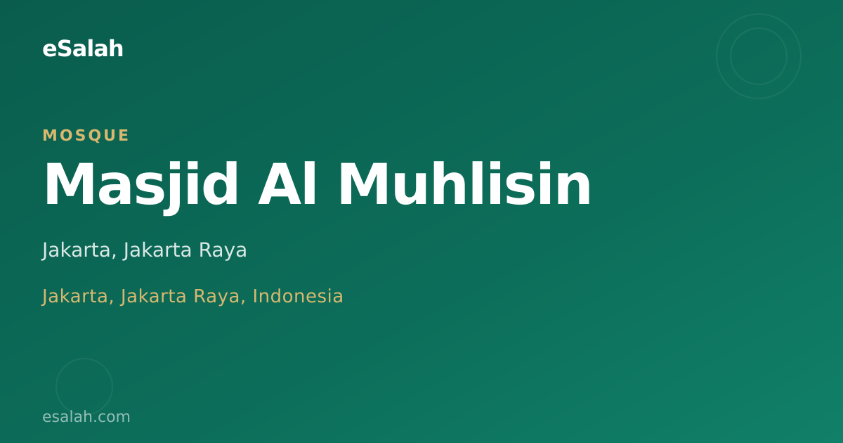 Masjid Al Muhlisin: Jasa & Layanan yang Menghormati Warisan Cilacap